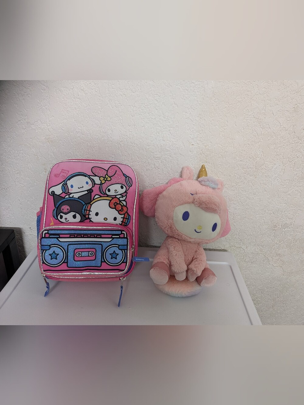 Sanrio Hello Kitty & Friends Pink Kids Backpack and Plush Set